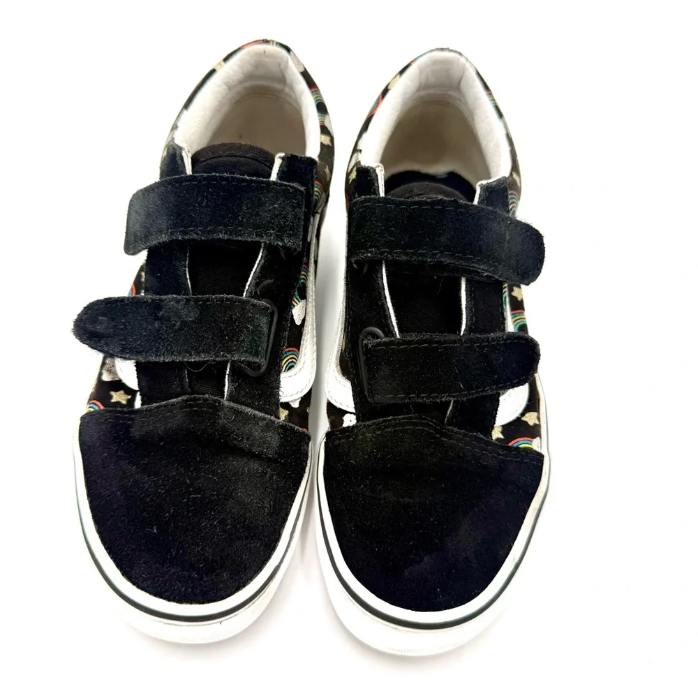 Vans‎ Kids Black Sneakers with Rainbow Accents